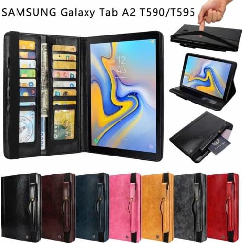 PU Leather Cover For Samsung Galaxy Tab A A2 10.5 inch 2018 T590 T595 Tablet Case Cover Pencil Holder Stand Shell