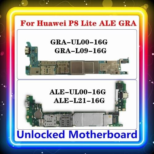 For Huawei P8 Lite Motherboard ALE-UL00,GRA-UL00,ALE-L21,GRA-L09 ROM 16G Mainboard Android Original Clean Logic Board