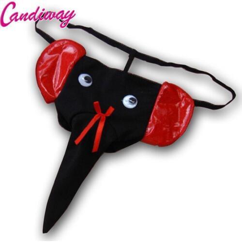 Hot Sexy Mens Underwear Tanga Mens Thong Elephant Ptanies Jockstrap Gay Sous Underpants Low-Waist Exotic Sexy Lingerie GD013