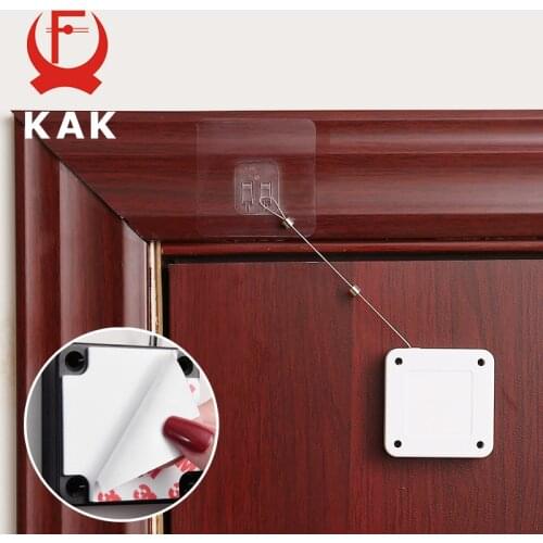 KAK 2/4/8/10pcs Punch-free Automatic Sensor Door Closer suitable for all doors 500g to 1000g Tension Sliding Door Hardware