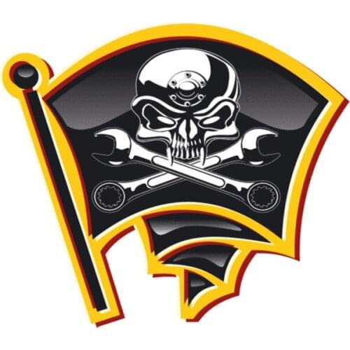 Personality Classic Pirate Skull Decal Reflective Motorcycle Helmet Car Sticker Car Window Body Decorative Stickers Accessories