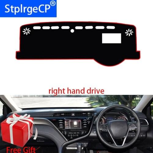 Car Dashboard Cover Mat for Toyota camry 2018 2019 Right Hand Drive Dashmat Pad Dash Mat Covers Dashboard Accessories