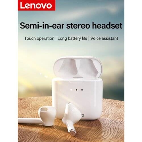 Lenovo qt83 tws fones de ouvido bluetooth 5.0 fone de ouvido sem fio estéreo toque inteligente correndo com microfone