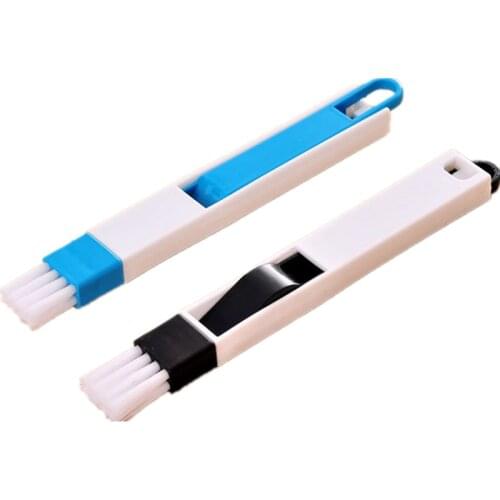 Multifunctional two in one window slot groove cleaning brush with dustpan gap brush drawer cabinet door small brush tool