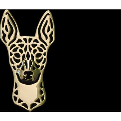 Trendy cute Rat Terrier large brooche for women plate silver fashion jewelry