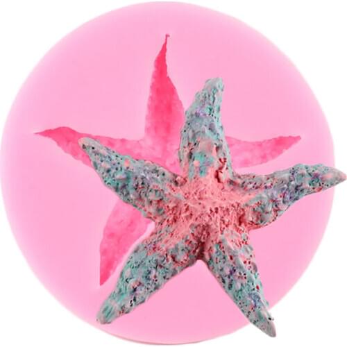 Starfish Cake Border Silicone Mould DIY Cupcake wedding Fondant Cake Decorating Tools Chocolate Gumpaste Candy Resin Clay Mold