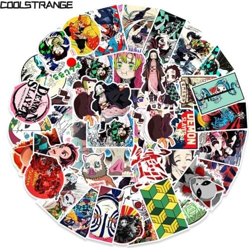 10/30/50Pcs Japan Cartoon Anime Demon Slayer Kimetsu No Yaiba Stickers For Toys Motorcycles Skateboards Phone Scrapbook Laptop