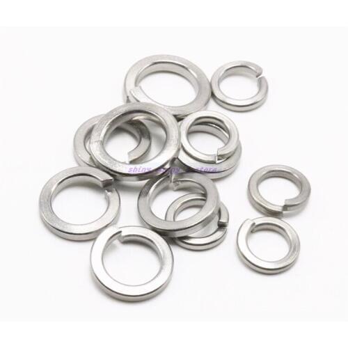 Stainless Steel M1.6 M2 M2.5 M3 M4 M5 M6 M8 M10 M12 M14 M16 M18 M20 M22 Spring Washer Split Washer Split Lock Washer Brand New
