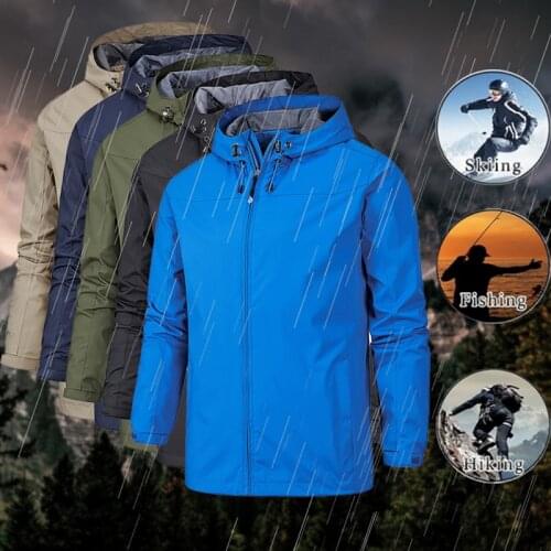 New Arrivel Mens Hiking Hooded Jackets Outdoor Sports Thin Hoodies Windbreaker Camping Climbing Trekking Fishing Male Coats