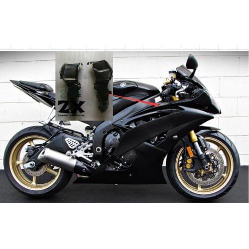 A pair Motorcycle Air Intake Tube Duct Cover For Yamaha YZF R6 2008 2009 2010 2011-2016 air side cover zxmt good unpainted
