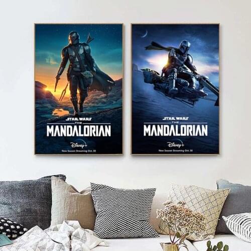 Disney Popular TV Drama The Mandalorian HD Posters and Prints Canvas Painting for Living Room Home Decoration Painting