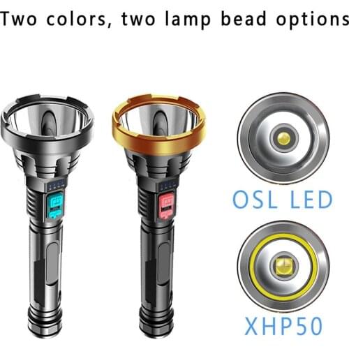 Durable Super Powerful Flashlight LED-OSL Torch USB Rechargeable Waterproof Lamp Ultra Bright Lantern Three Modes Flashlight Hot
