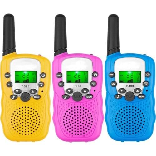2 Pack Children Walkie Talkie 8 Channel Long Range Kids Walkie-talkies Mini Radio Station Birthday Christmas Gift