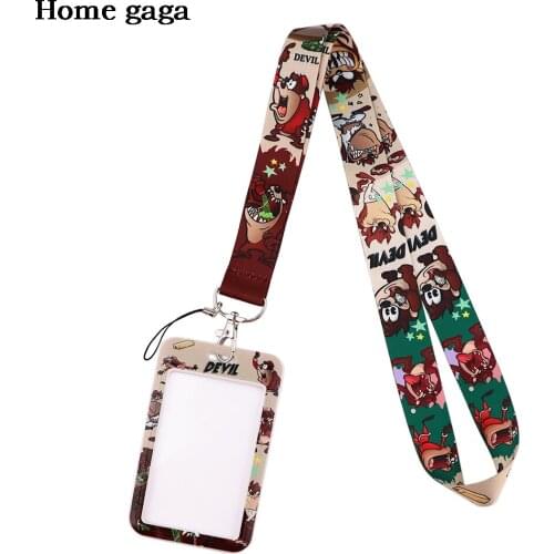 DB501 Homegaga Cartoon Animal Print Webbing Lanyard Keychain Classic Kids Ribbon Hanging Rope Keyring Cell Phone Neck Straps
