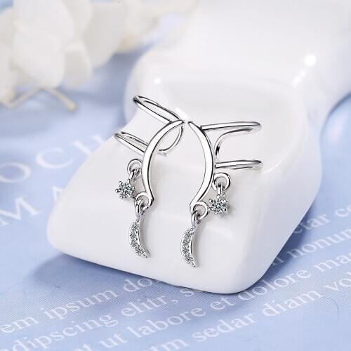 Clip On Earrings Without Piercing Ear Cuff Earcuff 925 Sterling Silver Earrings For Women 2020 Statement Aretes De Mujer