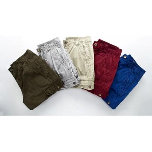 2021 New Spring Summer Men Cargo Shorts Cotton Relaxed Fit Breeches Bermuda Casual Short Pants Clothing Social Cargo Short Men