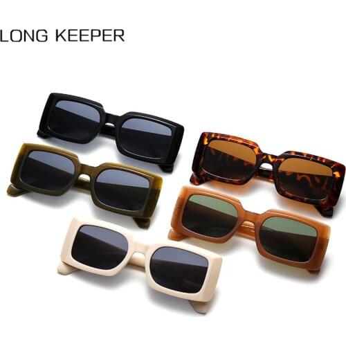Brand Rectangle Sunglasses Women Fashion Square Sun Glasses Men Vintage Black Green Eyewear Outdoor Summer Style UV400 Gafas de