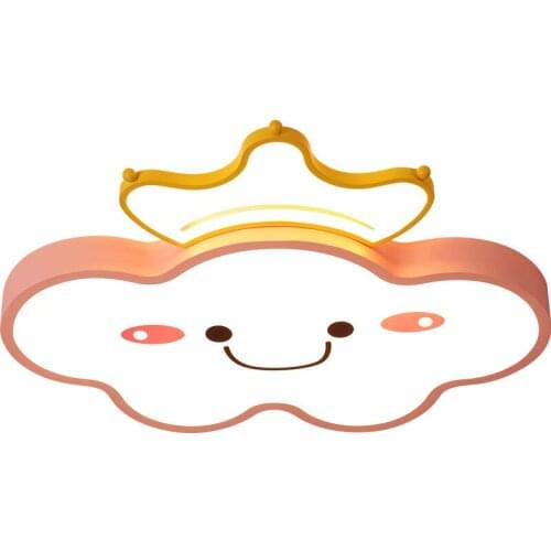 Modern childrens bedroom girl room lamp Princess cartoon cloud crown warm romantic childrens room ceiling lamp