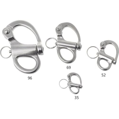 316 Stainless Steel Rigging Sailing Fixed Bail Snap Shackle Fixed Eye Snap Hook Sailboat Sailing Boat Yacht Outdoor Living