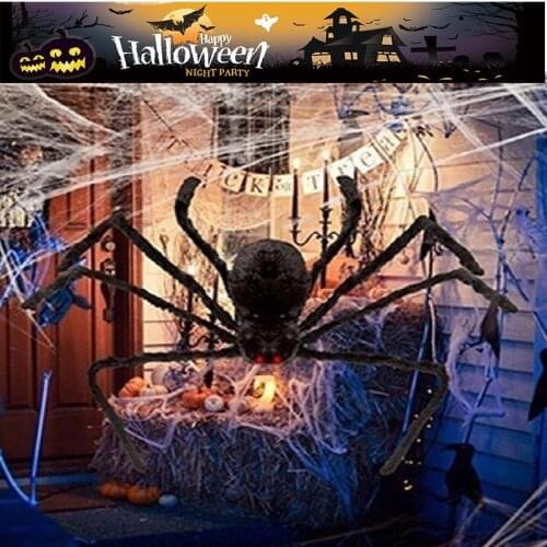 Halloween Black and White Spider Decoration Ornaments Haunted House Tricky Props Indoor and Outdoor Decoration