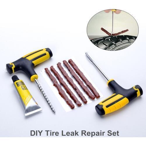 Universal Tire Repair Kit Emergency Self-service Tire Leak Repair Tool Vulcanized Rubber Strip Puncture Fill Field Tyre Repair S