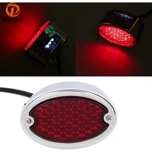 POSSBAY Universal Waterproof Motorcycle Taillight 12V LED Fog Moto Motorbike Turn Signal Brake Stop Running Rear Reversing Lamp