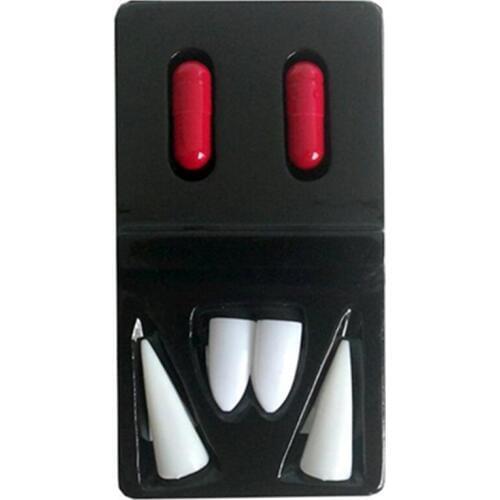 Horrific Vampire Fake Teeth Devil Zombie Dentures Toys for Halloween Props Holiday Festive Party Decor Fake Teeth Supplies