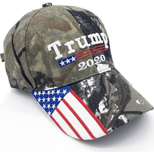 Embroidery USA Flag 2020 Donald Trump Hat Re-Election Cotton Baseball cap Outdoor Camouflage mens cap denim cap biden hat