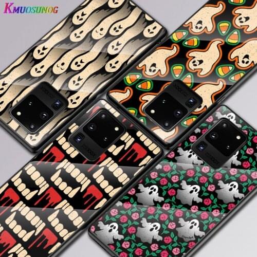 Funny Cute Ghost For Samsung Galaxy A91 A81 A72 A71 A52 A51 A41 A31 A21S A11 A01 Tempered Glass Cover Phone Case