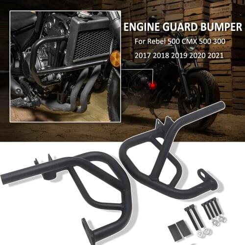 Engine Guard Crash Bar Bumper Frame Protection For Honda Rebel 500 300 CMX 300 500 CMX300 CMX500 Rebel 2017 2018 2019 2020 2021
