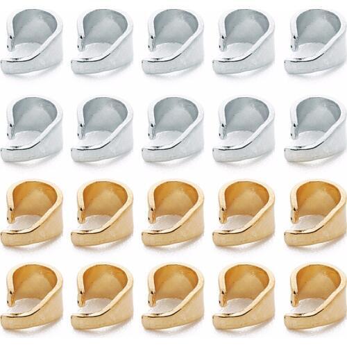 Louleur 100pc/lot 4.5X6mm KC Gold/Rhodium Pendant Clips Clasps Metal Clasp Pendant Connectors For Jewelry Accessories Making
