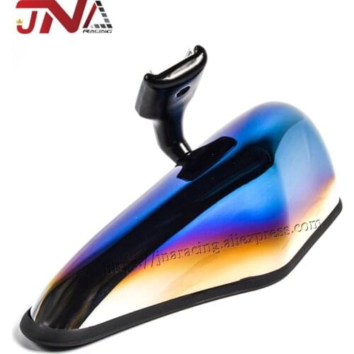 1PCS Racing Car JDM Rearview Mirror Modify Burnt Blue Style Zoom Mirror for Auto Rearview Mirror