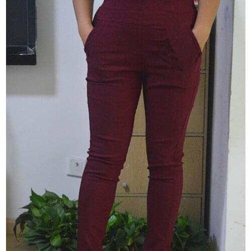 Clobee Women Pants 2019 Winter Vintage Plus Size XL-7XL Pencil Pants Middle Age Women Wear High Strenchy Femme Trousers J371