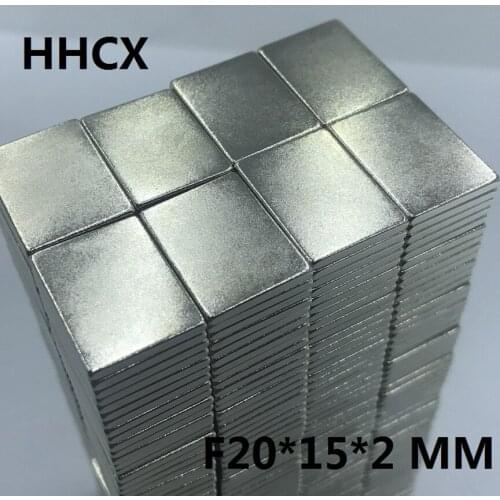 10 20 50PCS/LOT Magnet 20x15x2 N35 Strong Square Rare Earth NdFeB MAGNET 20*15*2 Neodymium Magnets 20 x 15 x 2 for motor