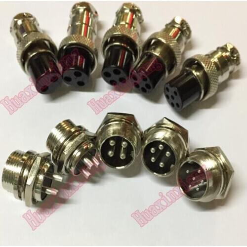 10Sets/Lot GX16 16MM Female & Male Jack Plug Wire Panel Aviation Circular Connector 2P/3P/4P/5P/6P/7P