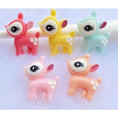 10pcs/lot kawaii resin Mixed deer flatback cabochons For Hair Bow Centers DIY Scrapbooking Decor C27