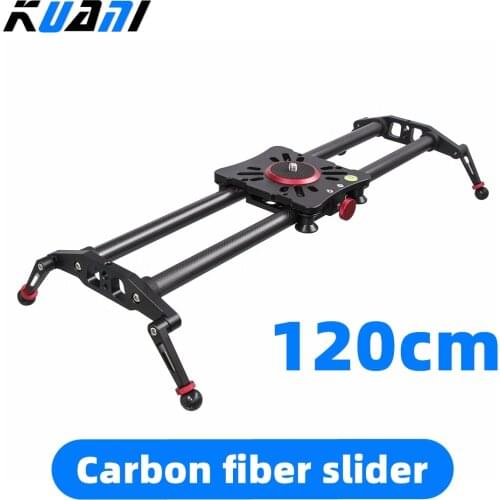 120CM Carbon fiber camera slider 10kg bear travel video slider dolly track dslr rail for Nikon Canon Sony videographer