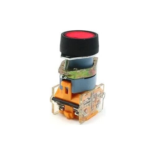 1NO 1NC DPST Panel Mounting Red Indicator Lamp Push Button Switch 660V 10A