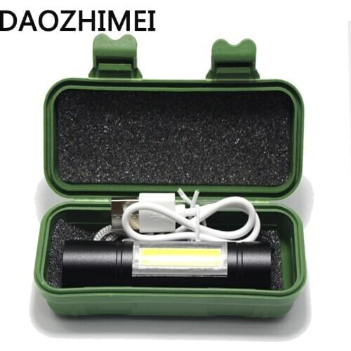 3800 lumen COB Flashlight USB Rechargeable LED Work Light Built in Battery 3 mode Waterproof Work Lamp For Outdoor Camping