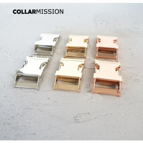 50pcs/lot Plated metal buckle safety quick release buckle custome 25mm dog collar diy accessory Personal Security lock 7 kinds