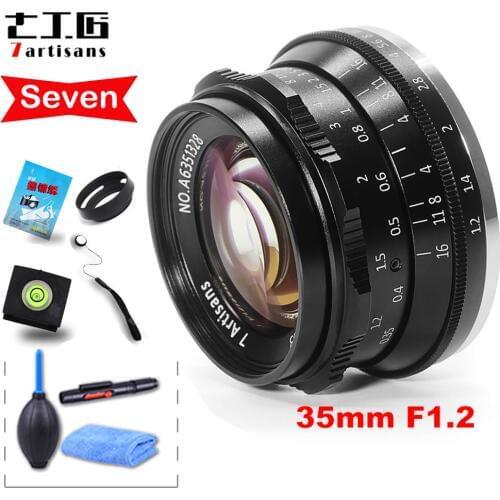 7artisans 35mm F1.2 APS-C Manual Fixed Lens For E Mount Canon EOS-M Mount Fuji FX Mount Hot Sale Free Shipping