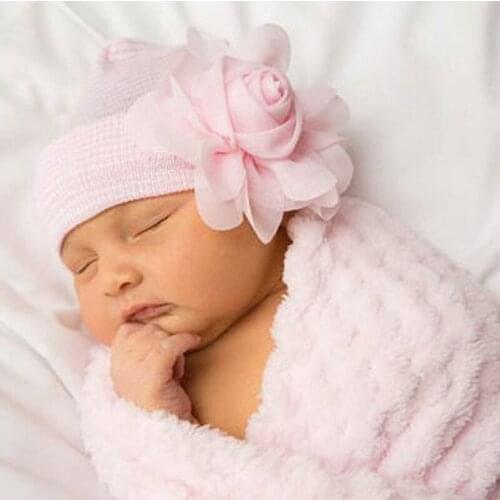 Bow Hat Baby New Style Cotton Hospital Hat for Newborn Baby 0-6 Month