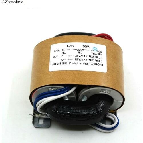 Free ship GZbotolave 50VA OFC Transformer 50W Dual 25V R-type Transformer