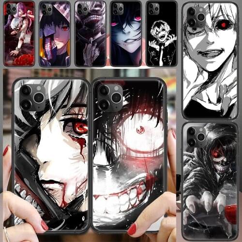 Tokyo Ghoul Kaneki Ken Anime Phone Case Cover Hull For iphone 5 5s se 2 6 6s 7 8 12 mini plus X XS XR 11 PRO MAX black silicone
