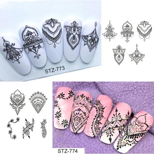 Flower Necklace Nail Sticker Tatoos Nails Art Decor Nail Manicure Wrap Accessories Heart DIY Decals