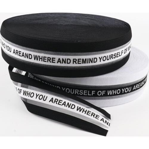 Printing 5cm Elastic Bands 50MM Rubber Band Elastic Ribbon Clothing Bags Trousers Elastic Rubber DIY Sewing Accessories 1Meter