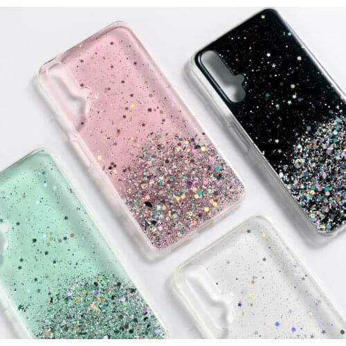 Epoxy Case For Huawei Nova 5T Cases Bling Glitter Etui Huawei P Smart Z Mate 20 10 Lite 30 Pro Nova 3i 3 2i 4 5i 5 7i 6 SE Cover