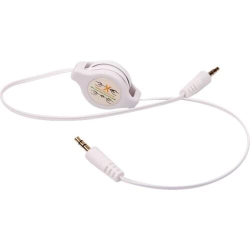 I Key Buy 2PCS Brand New Retractable Aux Line 3.5mm Car Audio Cable Kit Cars Laptop MP3 75mm Car-Styling Accessories