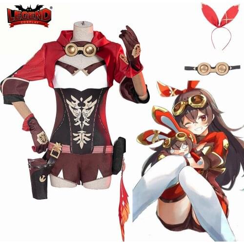 Genshin Impact Amber Cosplay Costume Game Jumpsuit Amber Outfits Halloween Carnival Party Uniform Cosplay Legend for Women Suit