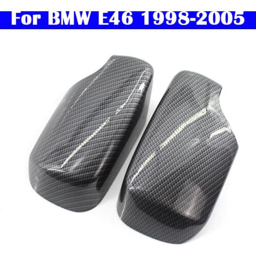 For BMW 3-Series E46 1998-2005 Rearview Mirror Caps Car Wing Mirror Cover Mirror Shell Replacement